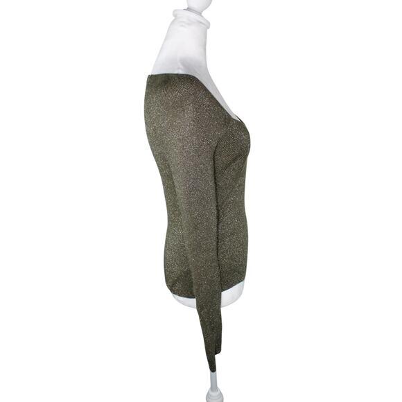 House of Harlow 1960 Sparkle Long Sleeve Bodice Top Sweater Disco Goth Medium - Picture 13 of 13